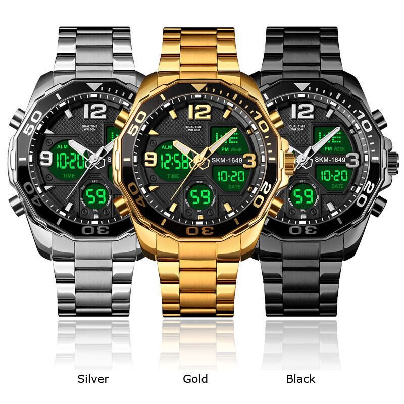 Skmei - 1649 - MultiFunctional Watch - Silver - Dials Watche