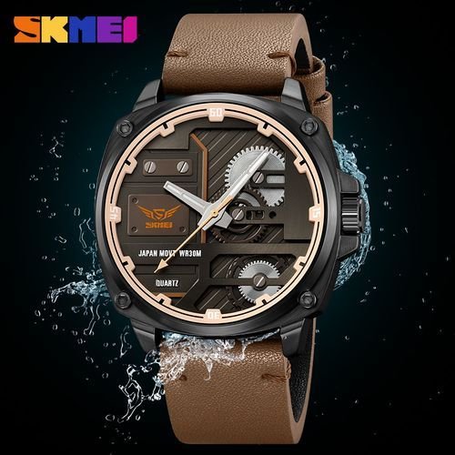 Skmei - 2289 - Wristwatch Waterproof- Black/Light Brown