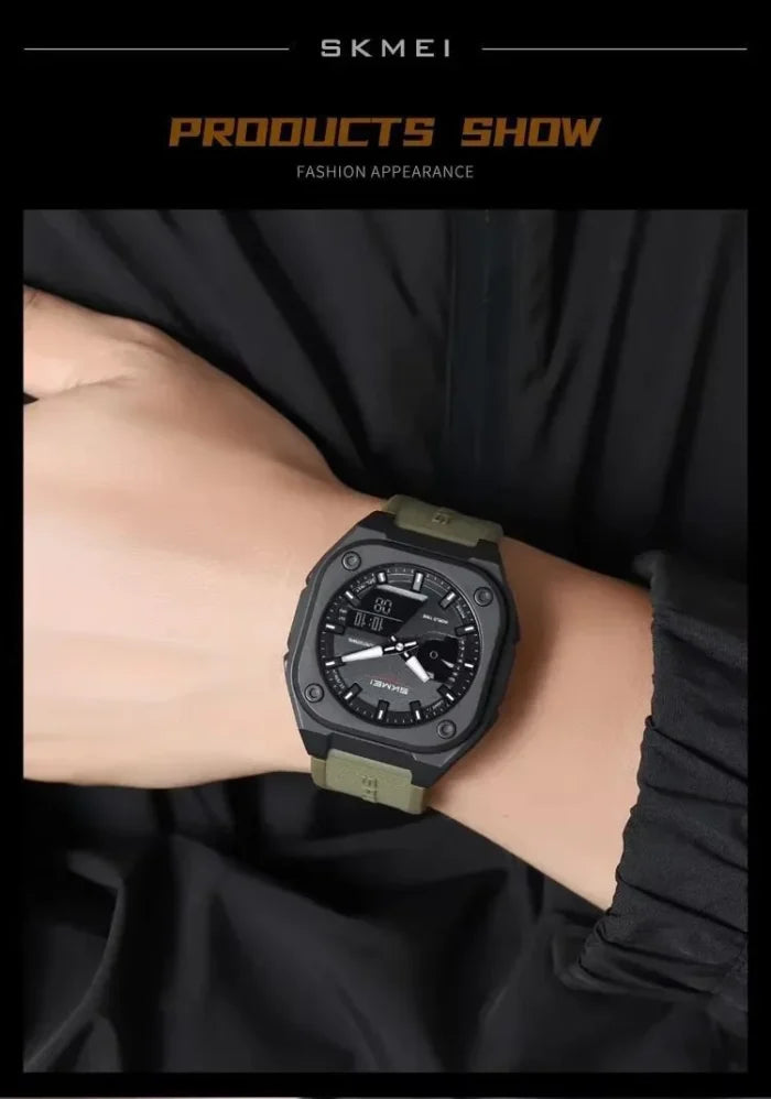 Skmei - 2328 - Digital Analog - Army Green