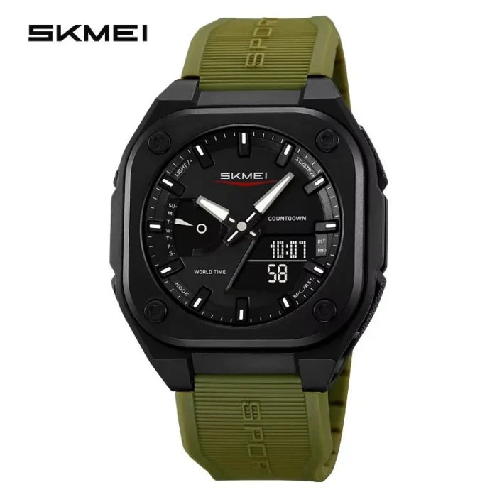 Skmei - 2328 - Digital Analog - Army Green