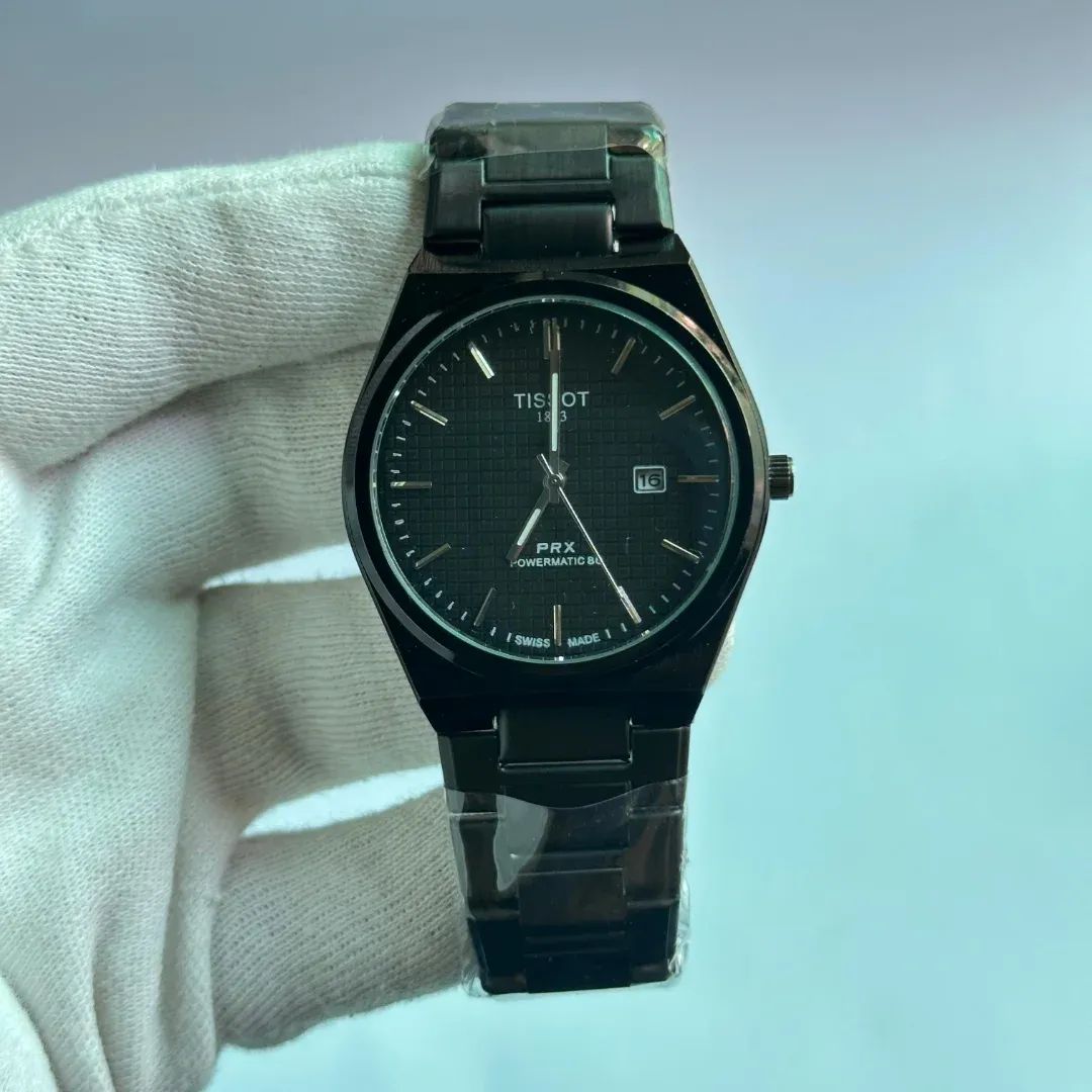 TISSOT PRX 1853 BLACK CHAIN WITH BLACK DIAL