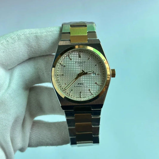 TISSOT PRX 1853 SILVER & GOLDEN CHAIN