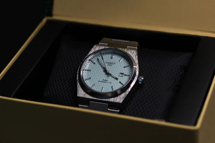 TISSOT PRX 1853 SILVER CHAIN WITH TIFFANY DIAL