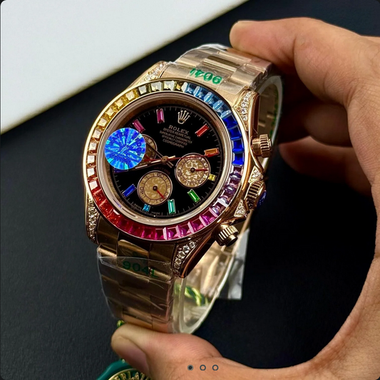 RLX – Chronograph Watch – Stone Dial – Stainless Steel – L-127