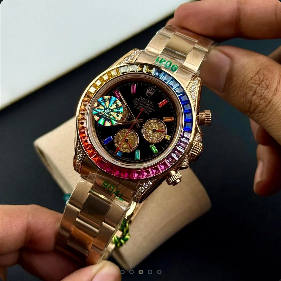 RLX – Chronograph Watch – Stone Dial – Stainless Steel – L-127