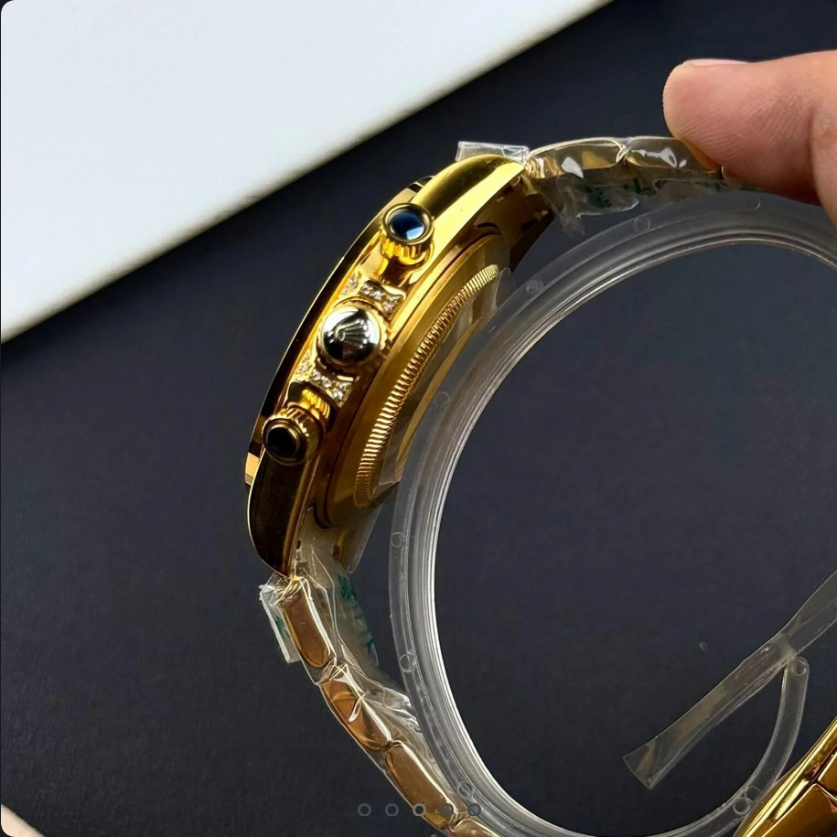 RLX – Chronograph Watch – Stone Dial – Stainless Steel – L-128