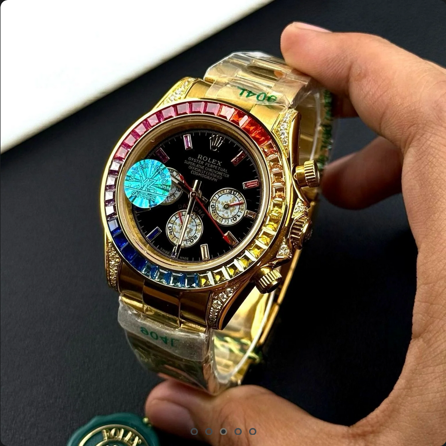 RLX – Chronograph Watch – Stone Dial – Stainless Steel – L-128