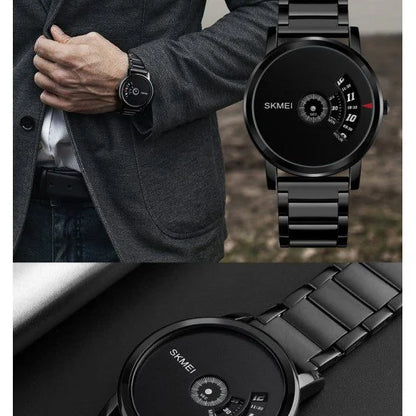 Skmei - 1260 - Waterproof Business Watch For Men - Black/Black Steel