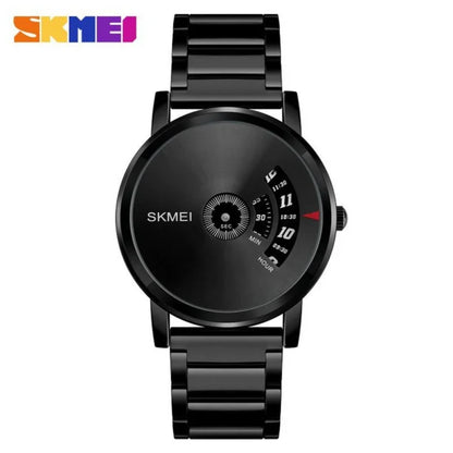 Skmei - 1260 - Waterproof Business Watch For Men - Black/Black Steel