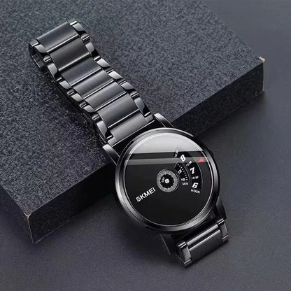 Skmei - 1260 - Waterproof Business Watch For Men - Black/Black Steel