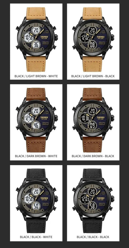 Skmei - 1975(strap)- Luminous 30m Waterproof Mutifunctional - Black