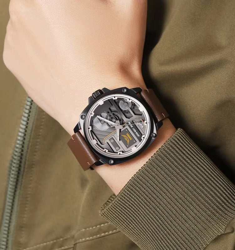 Skmei - 2289 - Wristwatch Waterproof- Black/Light Brown