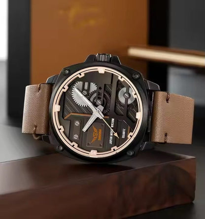 Skmei - 2289 - Wristwatch Waterproof- Black/Light Brown