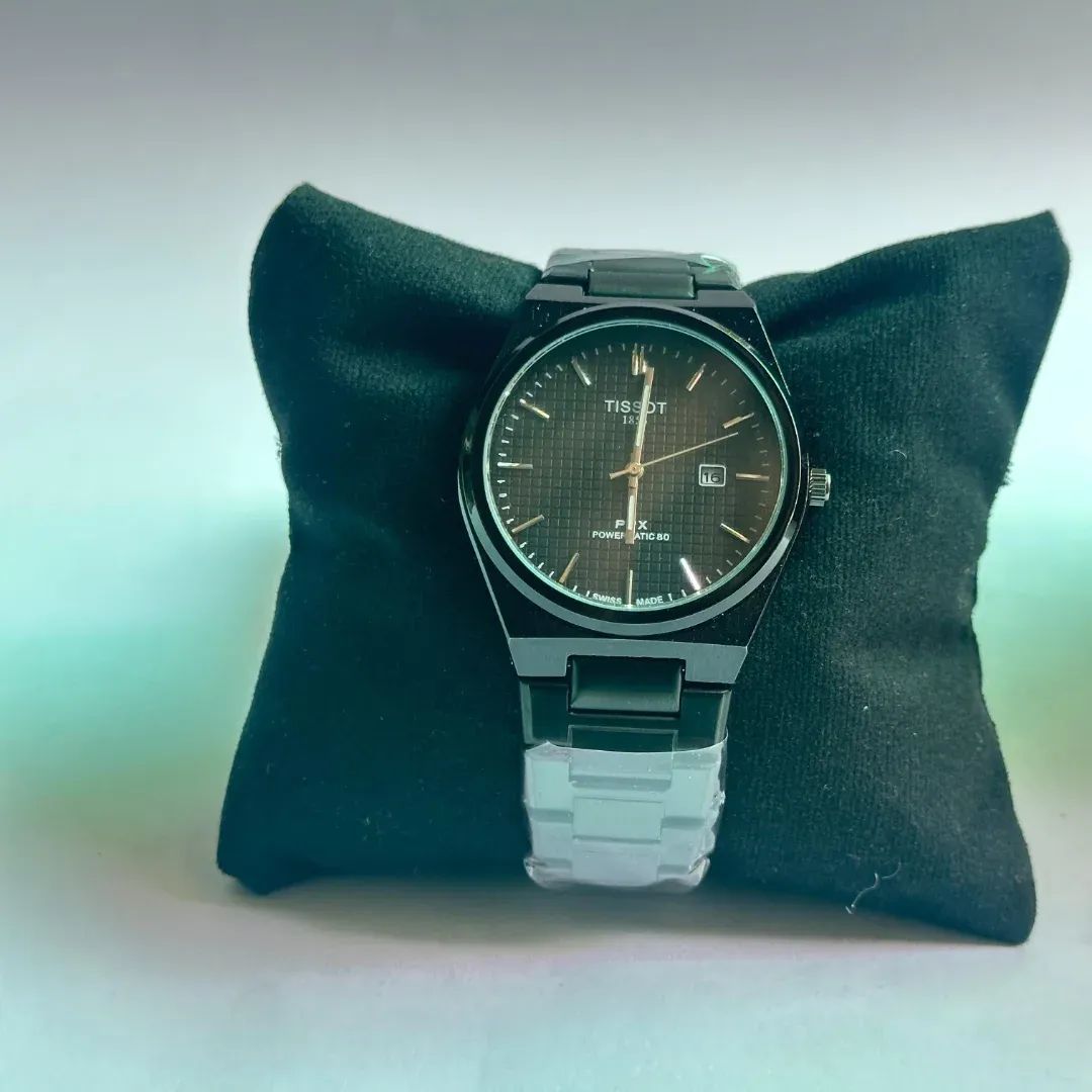 TISSOT PRX 1853 BLACK CHAIN WITH BLACK DIAL