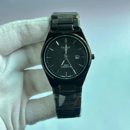 TISSOT PRX 1853 BLACK CHAIN WITH BLACK DIAL