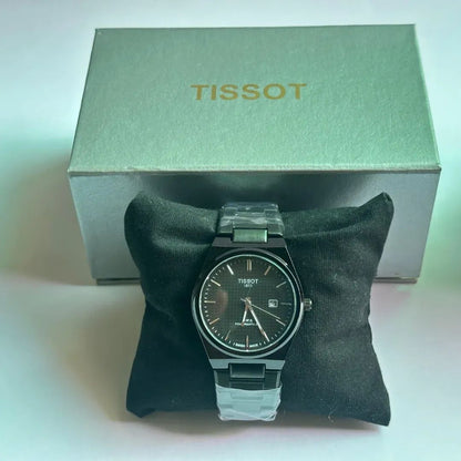 TISSOT PRX 1853 BLACK CHAIN WITH BLACK DIAL