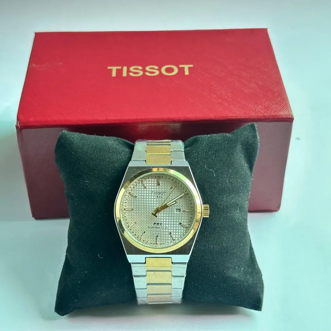 TISSOT PRX 1853 SILVER & GOLDEN CHAIN