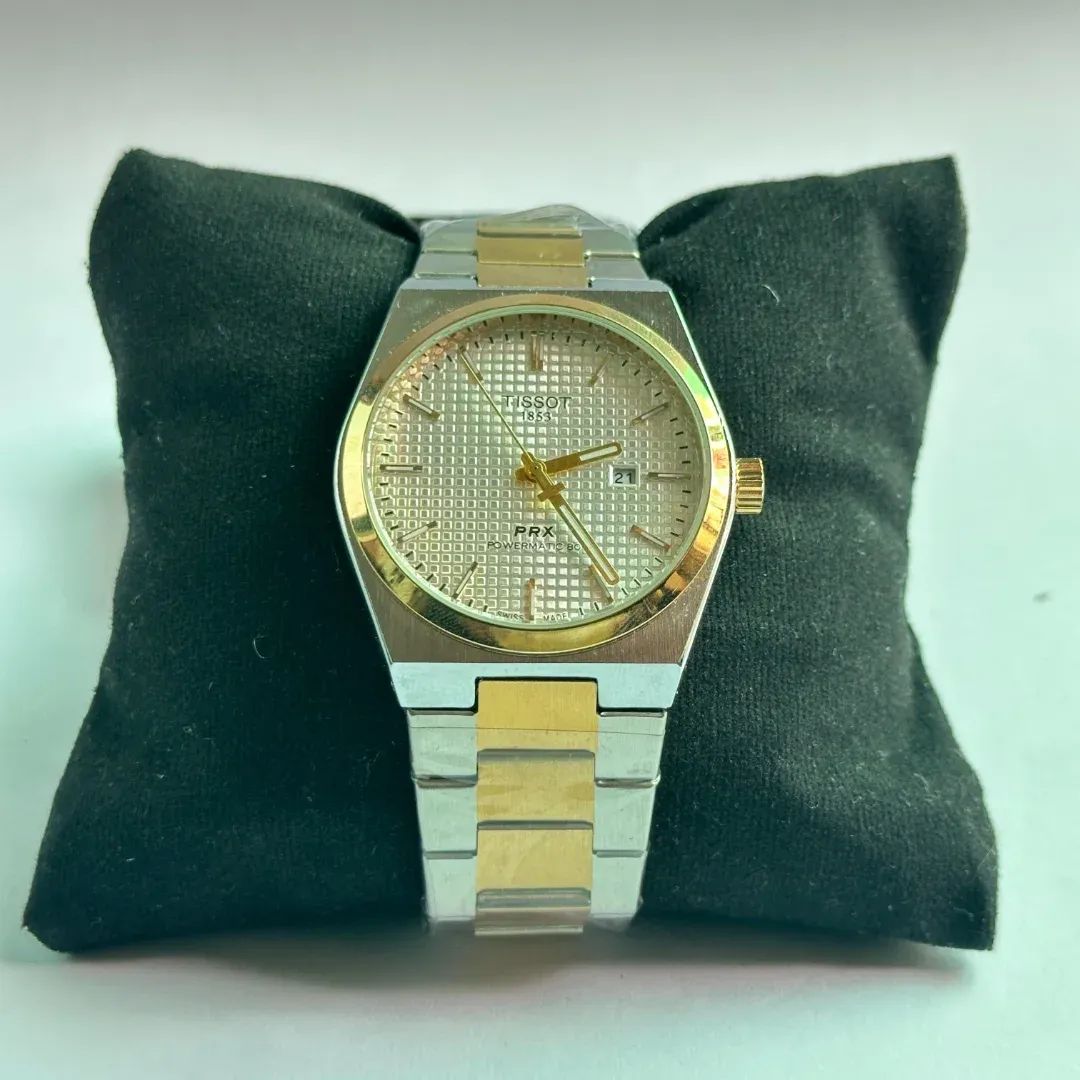 TISSOT PRX 1853 SILVER & GOLDEN CHAIN