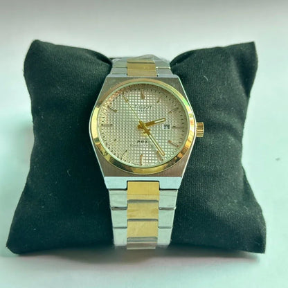 TISSOT PRX 1853 SILVER & GOLDEN CHAIN