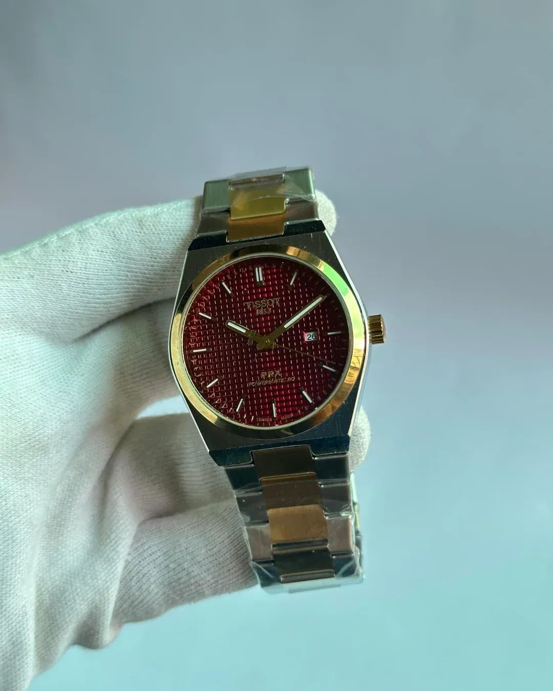 TISSOT PRX 1853 SILVER & GOLDEN CHAIN