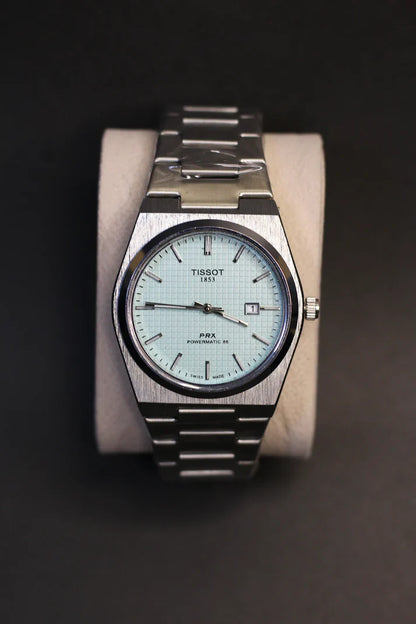 TISSOT PRX 1853 SILVER CHAIN WITH TIFFANY DIAL