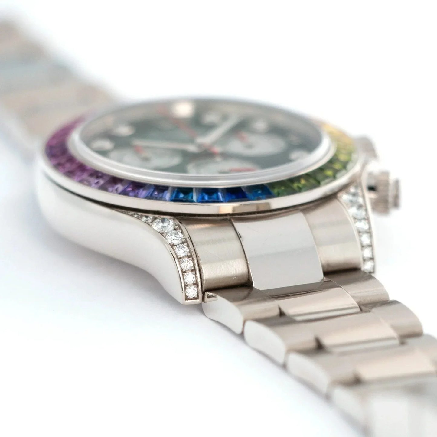 Rolex Rainbow Chronograph Daytona Black Dial – L-120