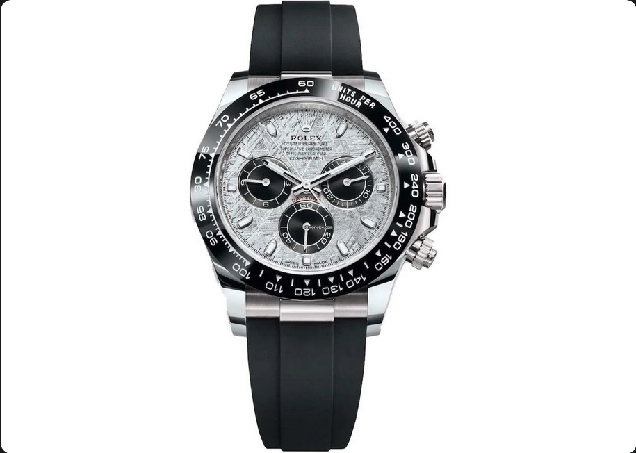 Rolex Cosmograph Daytona 40mm 18K White Gold Case Black Oysterflex – L-111
