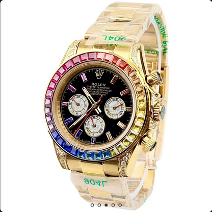 RLX – Chronograph Watch – Stone Dial – Stainless Steel – L-128