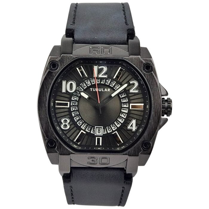 Tubular - Analog Wrist Watch - Leather Strap - TB-125