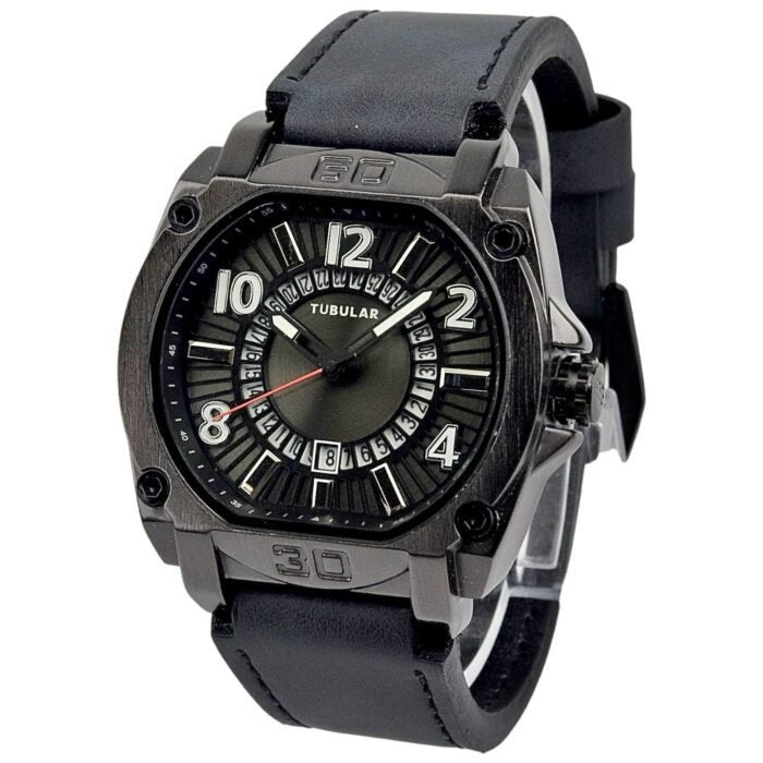 Tubular - Analog Wrist Watch - Leather Strap - TB-125
