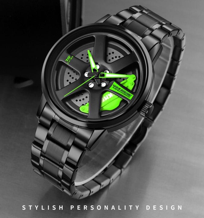 Original SKMEI 1787 ROTATING WHEEL RIM WATCH |YELLOW, RED, GREEN , WHITE
